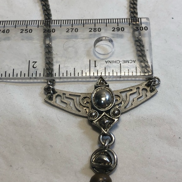 Vintage Necklace with Clip on Earrings Silver Tone - Picture 9 of 15